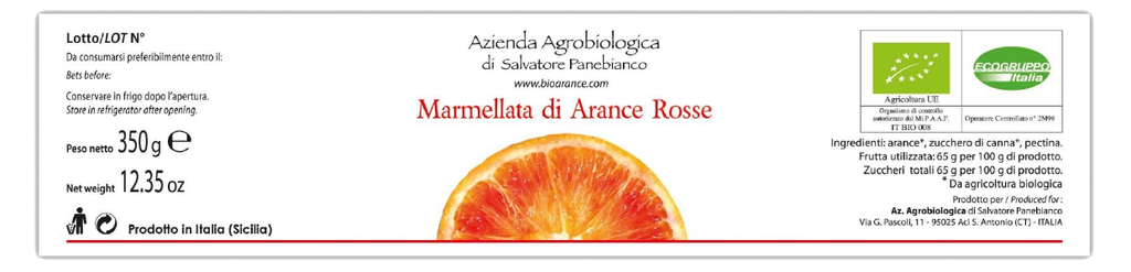 Marmellata di arance rosse da 200g - BIO