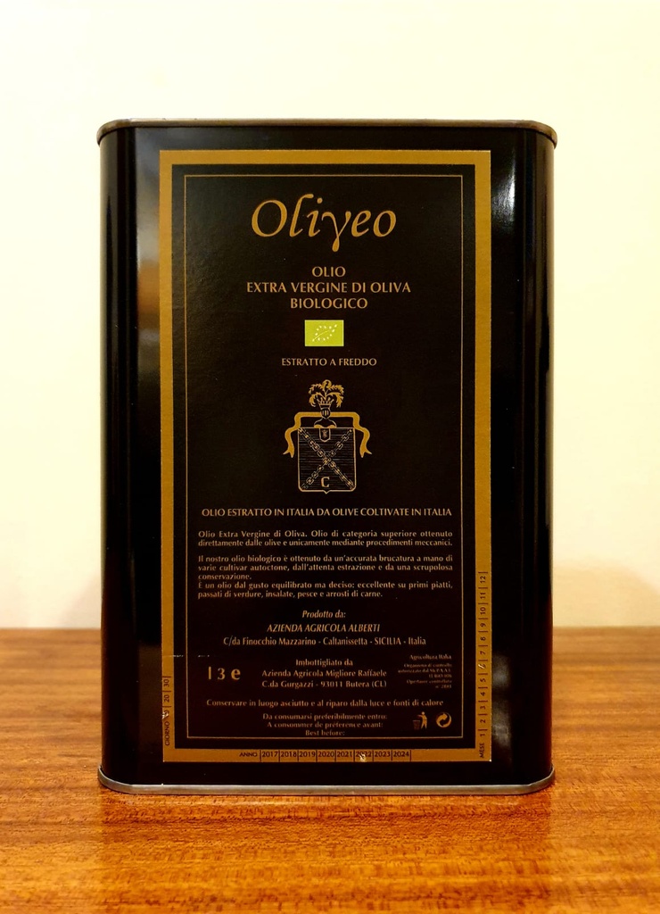 Olio EVO Oliyeo 3L 2025 - BIO