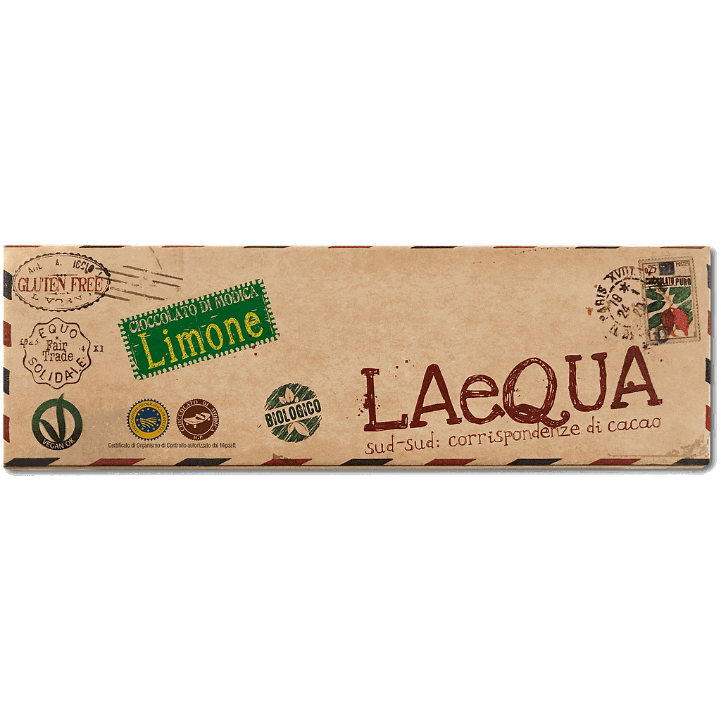 Cioccolata di tradizione con bucce di limoni 60g - BIO