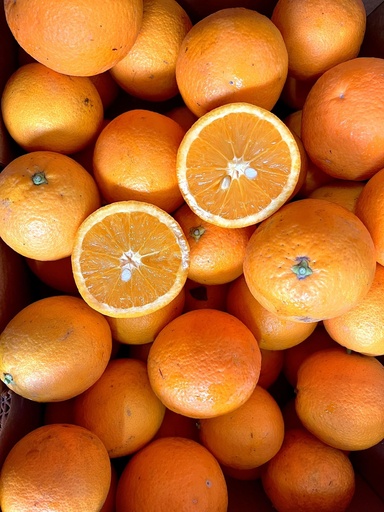 Valencia Blondorangen gemischte Größe 9kg Kiste - BIO